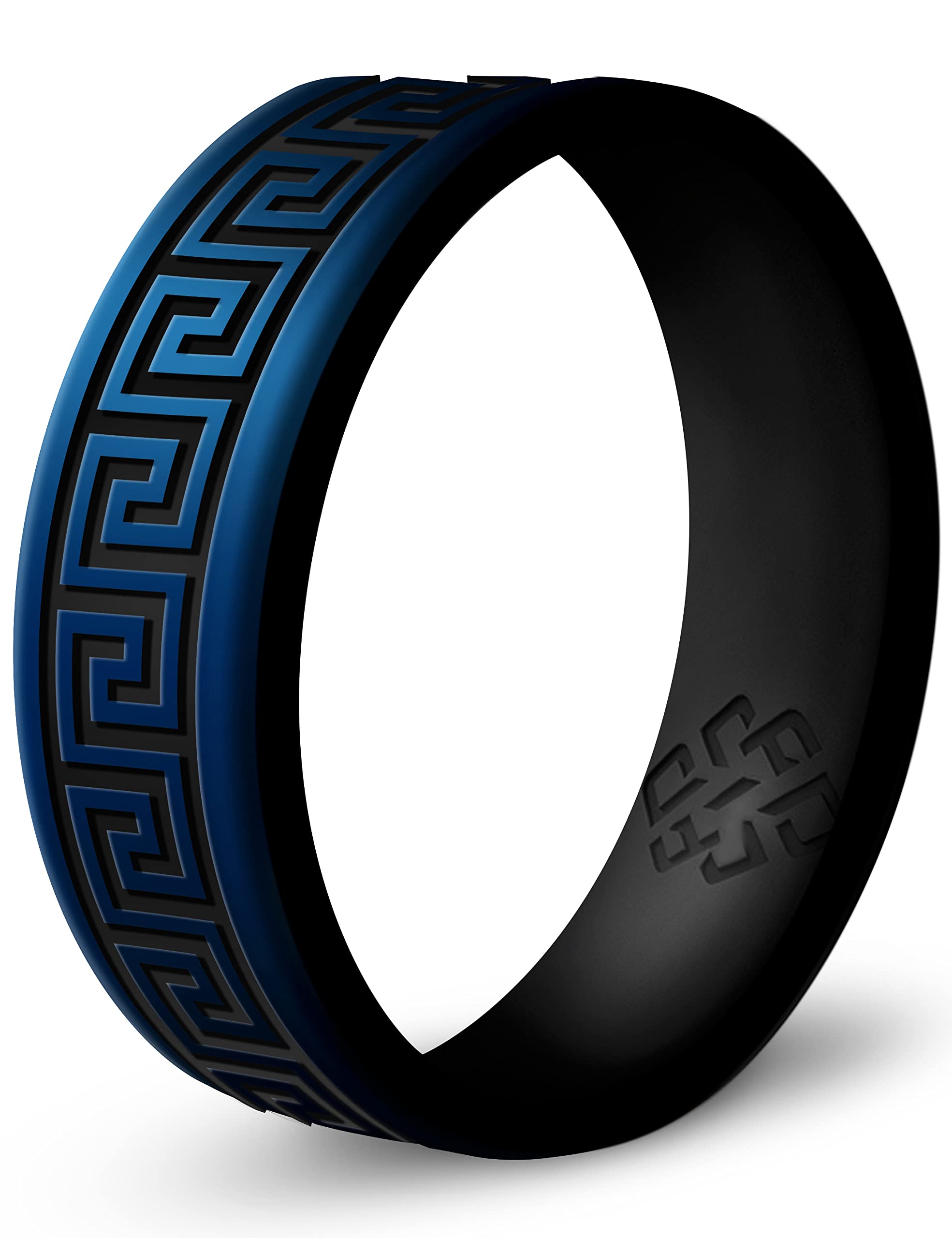 Knot Theory Greek Key Silicone Ring for Men and
