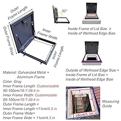 Galvanized Metal Rooftop Hatch, Rainproof Attic