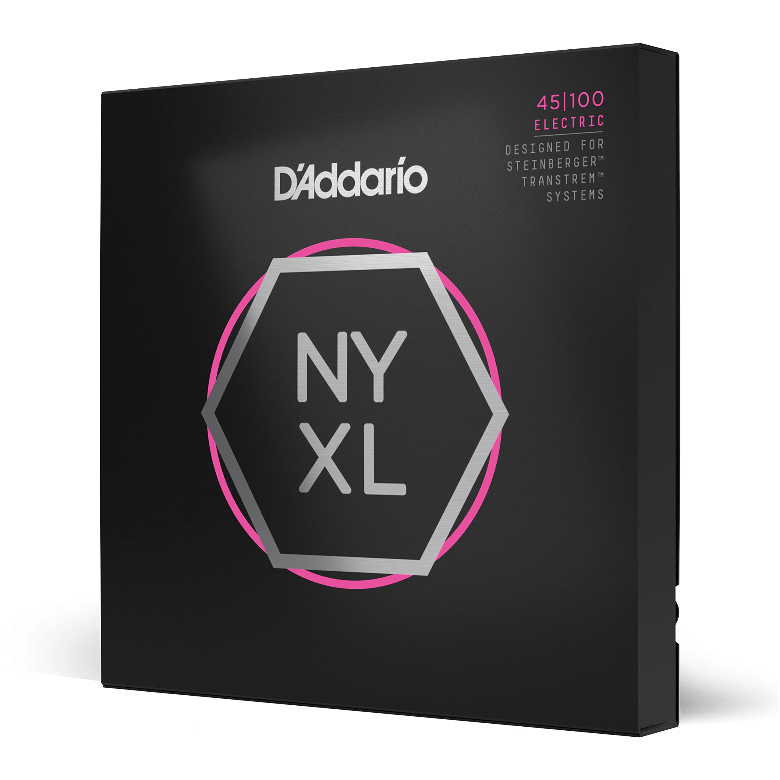 D'Addario Bass Guitar Strings - NYXL Bass Strings - NYXLS45100 - Unrivaled Strength, Tuning Stability, Enhanced Response - For 4 String Bass Guitars - 45-100 Regular Light Double Ball End, Long Scale