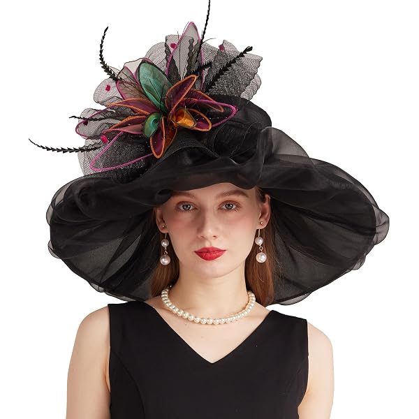 Muswarm Women Fascinators Flower Mesh Kentucky Church Derby  display picture 1