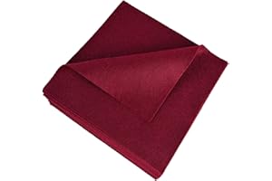 Soft Felt Fabric, Flexible Craft Felt for Sewing, 1.4mm Thick 6"x6" Felt Sheets for Craft Diy Projects (Maroon)