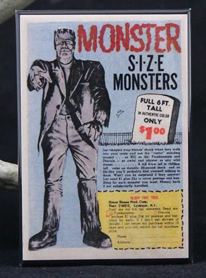 Amazon モンスターサイズmonsters冷蔵庫マグネット フランケンシュタイン Player One Collectables 冷蔵庫 マグネット