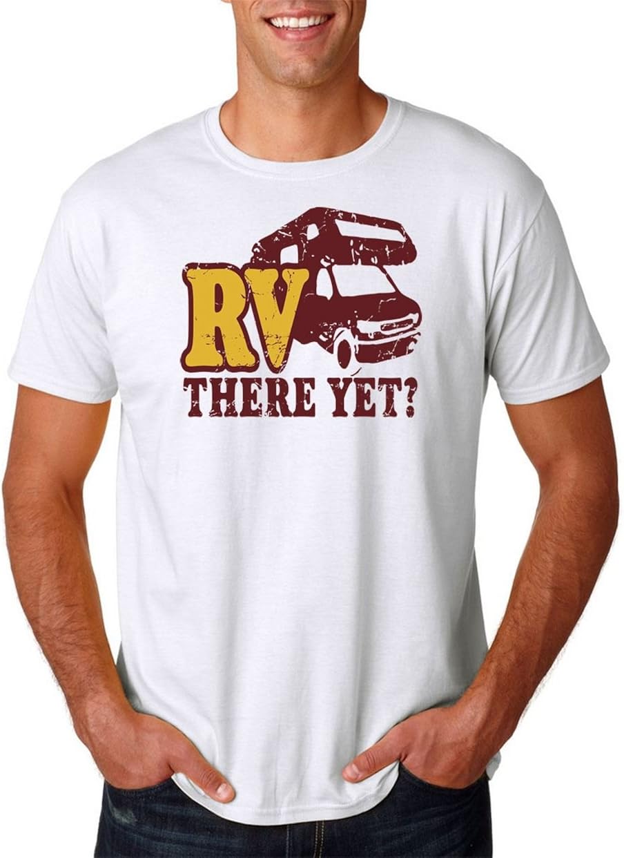 RV There Yet - Cool Motorhome - Mens T Shirt - White - Adult Mens 50-52 ...