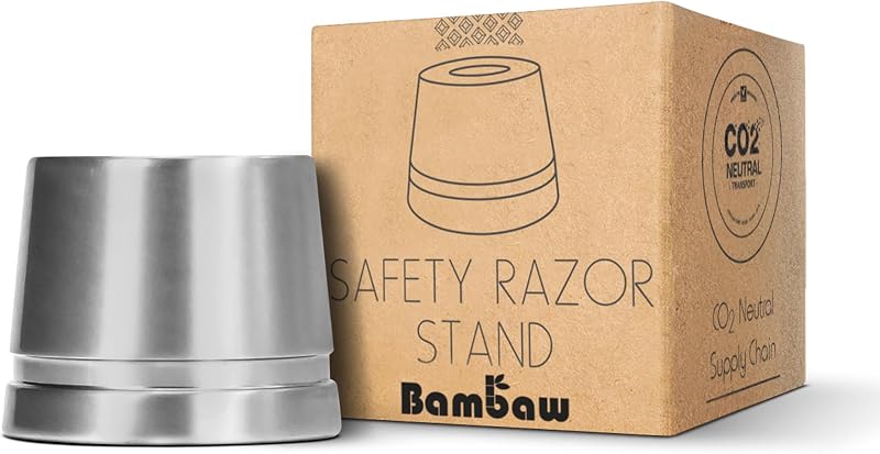Bambaw Safety Razor Stand - Aluminium Shaving Stand for Double Edge Razors -
