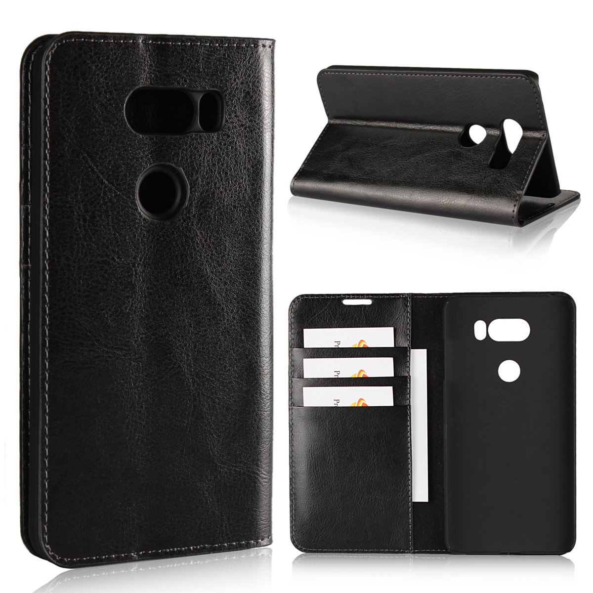 Best lg v30 wallet case leather