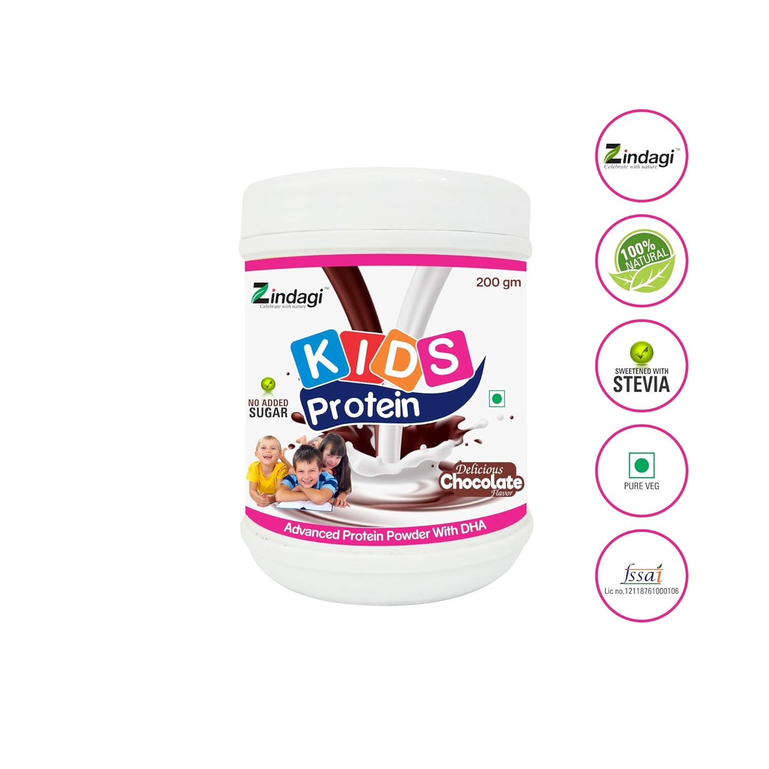 Zindagi Champ Protein Powder Natural Protein Powder With DHA For Children Sweeten With