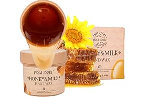VIOLA HOUSE Hand Mask, Hand Peeling Masks, Hands Care Exfoliate Hydrating, Hands Skin Repair Renew Mask Wax for Cracked Hands, Dry, Aging Hands 150g(Honey & Milk)