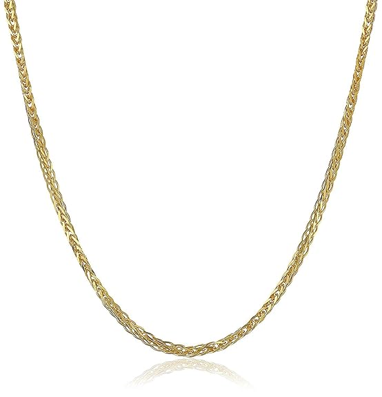 18 Karat 750 Gold Diamantschliff Spiga Weizen Gelbgold Kette - Breite 1.50 mm - Länge wählbar