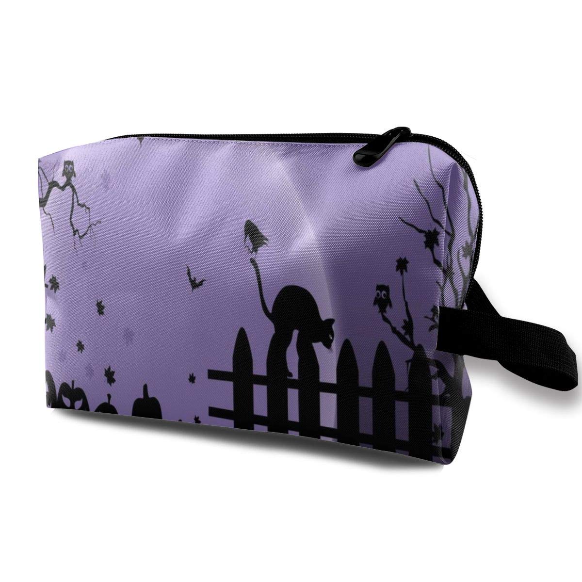 Coin Bags Happy Halloween Purple Night Personalized Toiletry Portable Clutch Pouch Bag For Women/Girls
