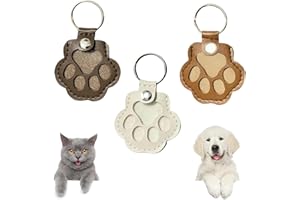 WAZNFYV 3Pcs Dog Hair Keychain, Pet Hair Keychain Cat Paw Shaped Key Chain Pet Memorial Gift Keyring for Collecting Cat and Dog Hair