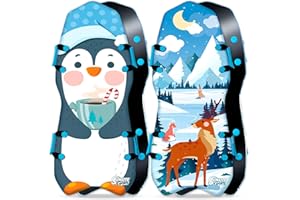 Sunlite Sports 45” Snow Sled for Kids & Adults – Foldable & Foam Toboggan with Reinforced Bottom, Sturdy Fabric Stitching & Ergonomic Handles – Lightweight, Portable Winter Sled for Family Fun