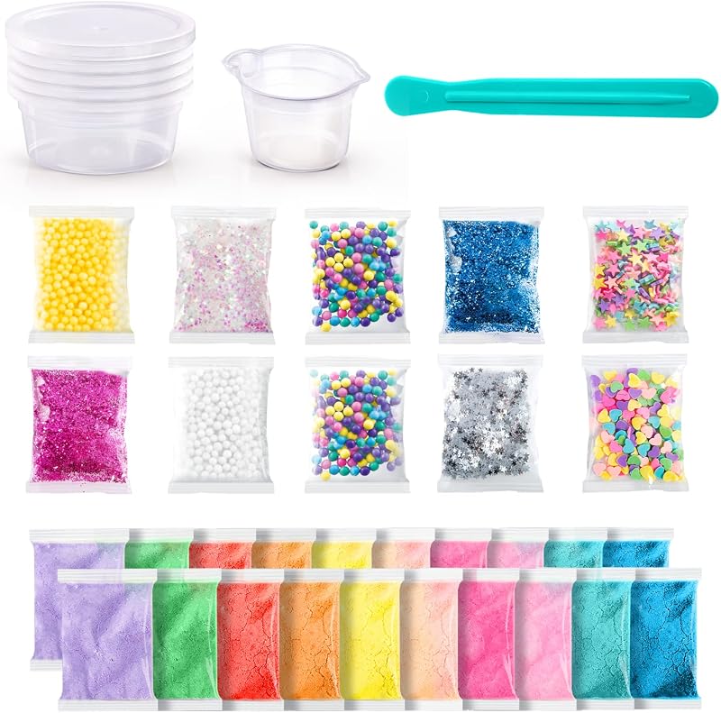 – So Slime DIY - Kit DIY 20 Slimes – Pack de Fabrication Multicolore – Poudres, Colorants & Décorations pour créer des slimes personnalisés – Activité Créative Enfant dès 6 Ans - SSC 185