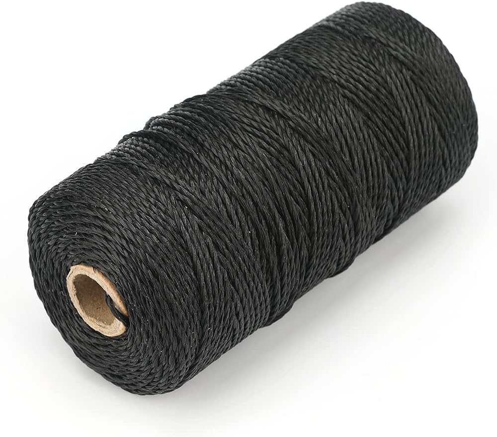 G2PLUS 2.0mm Black Nylon String Cord 130M Twisted Mason Line for Bricklaying DIY