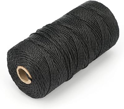 G2PLUS 2.0mm Black Nylon String Cord 130M Twisted Mason Line for Bricklaying DIY