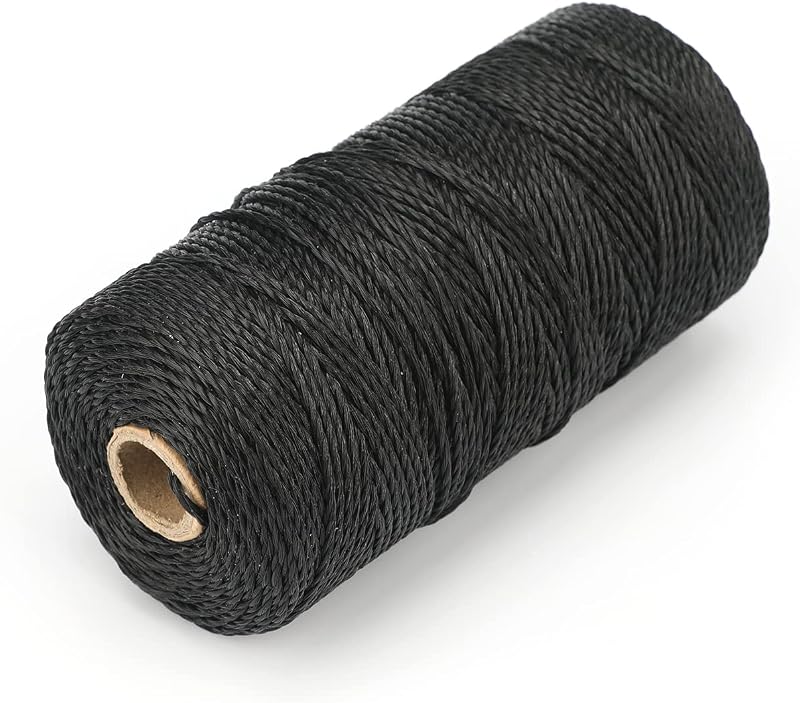 G2PLUS 2.0mm Black Nylon String Cord 130M Twisted Mason Line for Bricklaying DIY