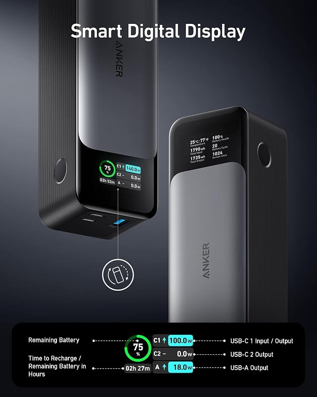 Power Bank Ricarica Rapida 24000mAh 737 PowerCore 24K (Nero)
