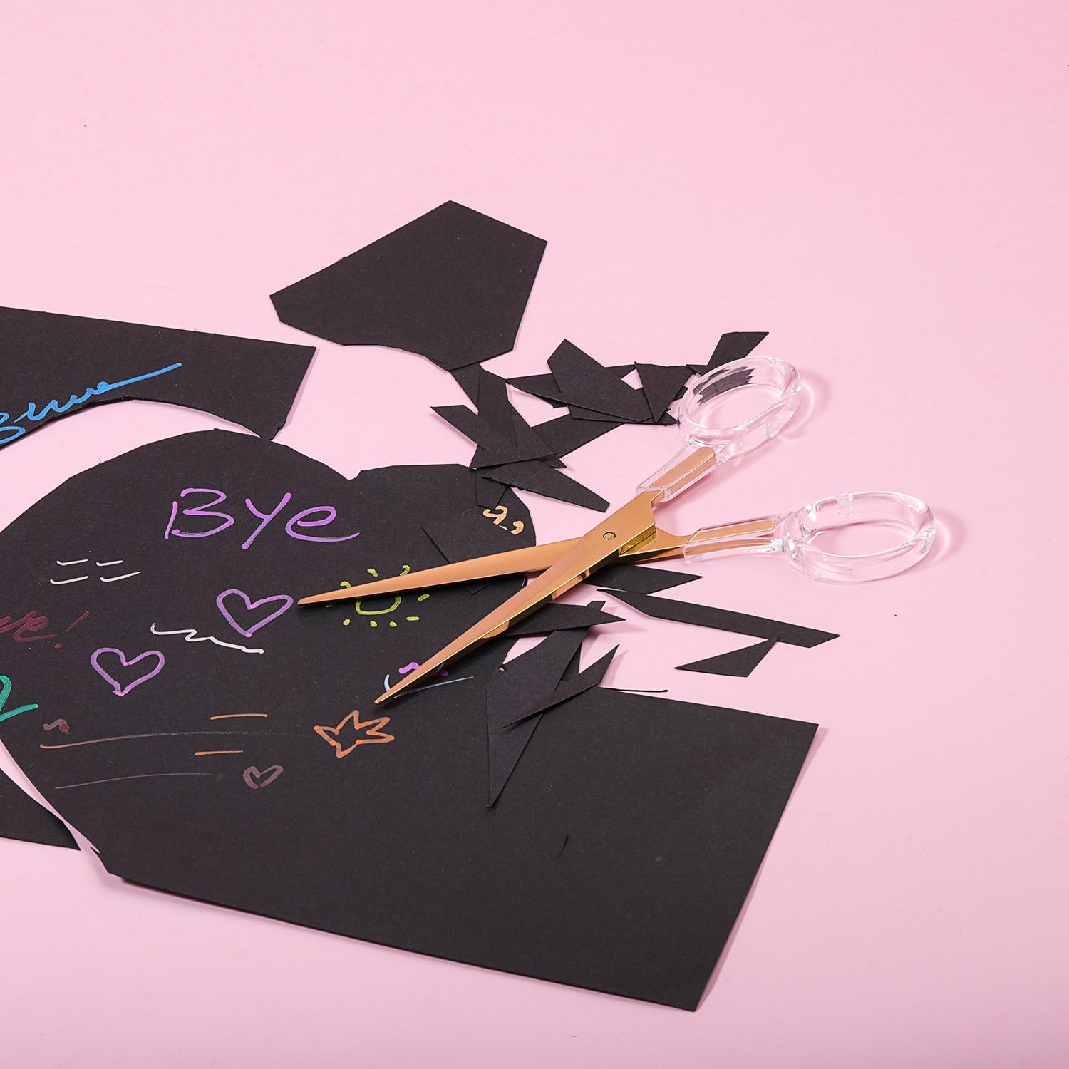 Yellow Gold Acrylic Scissors(7") by Draymond Story - Elegant Office Stationery Series, 7 inches - Image 4