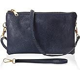 Humble Chic NY Vegan Leather Wristlet Purse for Women - Small Clutch Purse with Shoulder and Wrist Straps