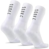 Souke Sports Crew Cycling Socks for Men and Women, Breathable Cushioned Moisture Wicking Athletic Compression Socks