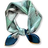 PoeticEHome 100% Mulberry Silk Neck Scarf 21"x21" Small Square Scarfs for Women Gift Packed
