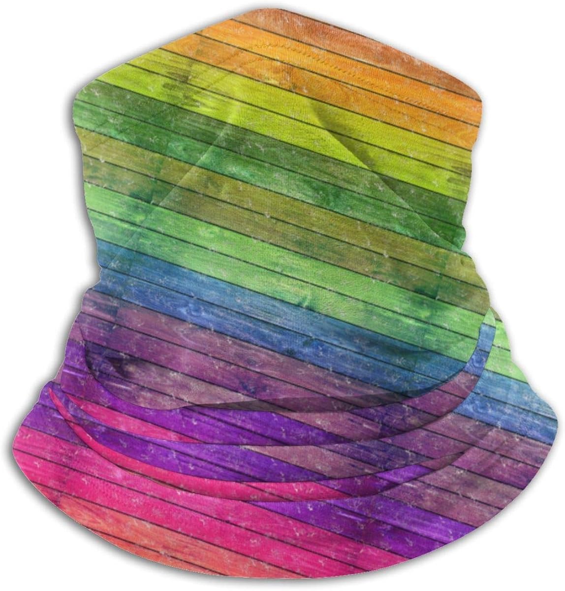 GHRT - Calentador de cuello de madera para playa arcoíris con tubo de