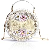 ZWI-player Girls Princess Bunny Purses Cute Crown Crossbody Bag Handbag with Pearl Handle for girls | Princess, Bunny, Cute, Crown, Pearl Handle, for girls