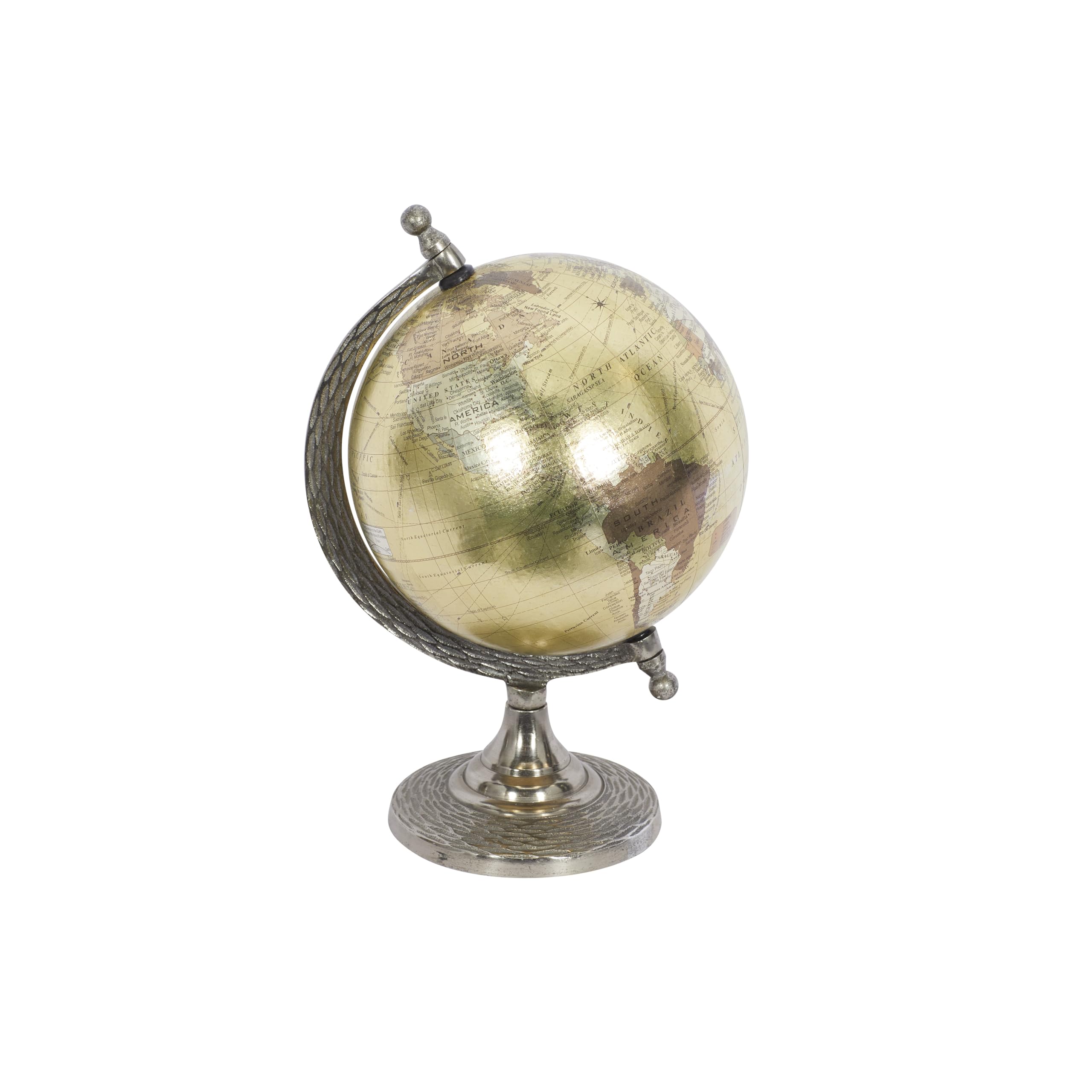 Deco 79 Aluminum Metal Globe, 7