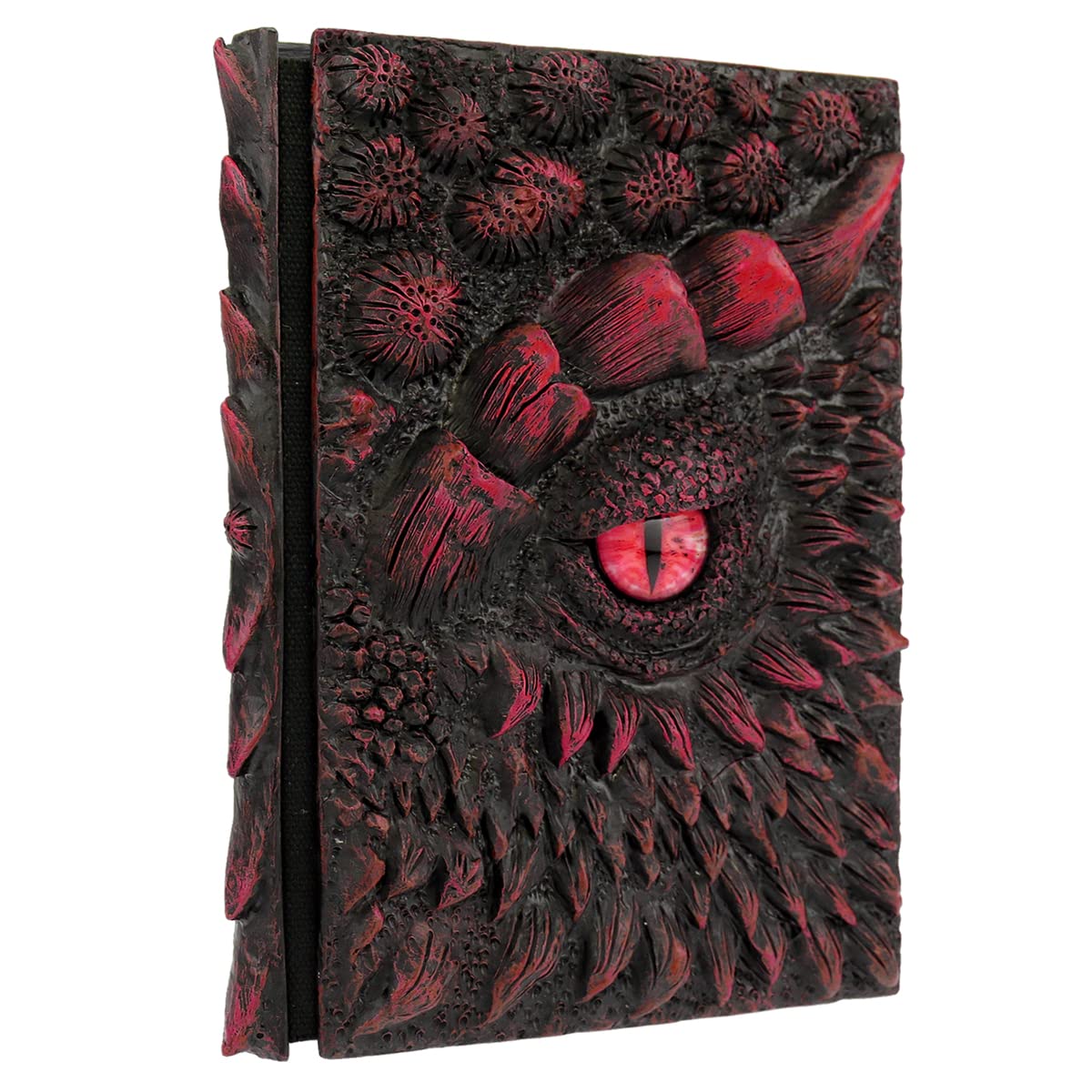 Mazeran 3D Dragon Hardcover Embossed Journal, Antique Handmade Lava Dragon Eye Polystone A5 Blank Craft Writing Sketch Notebook Daily Notepad, Home Ornament Artistic Fantasy Decoration