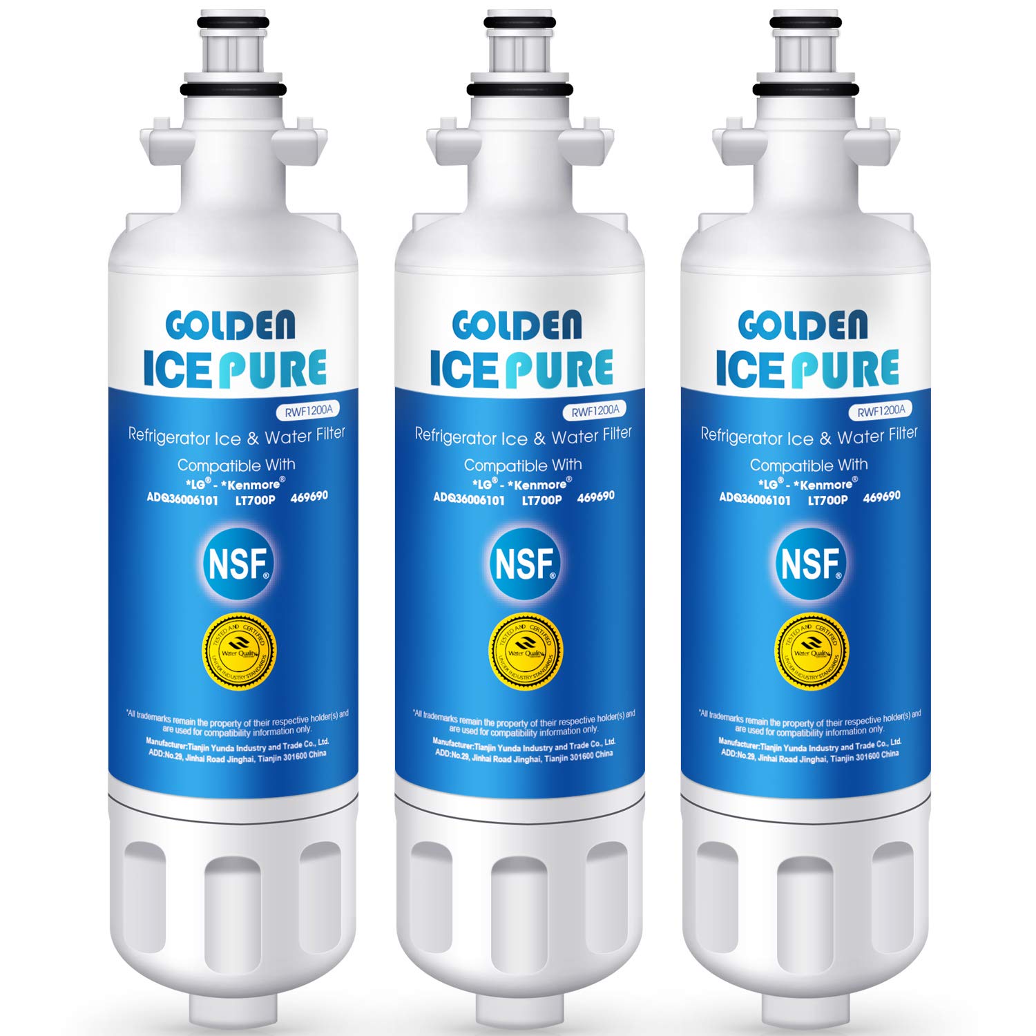 GOLDEN ICEPURE Refrigerator Water with LG LT700P
