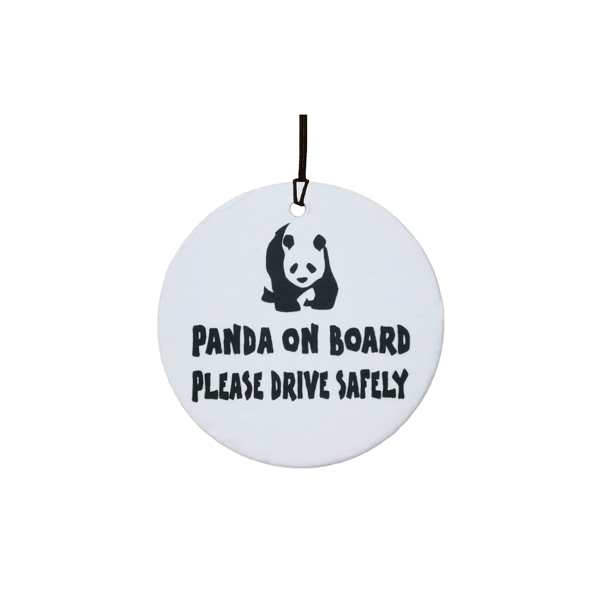 Panda On Board Car Air Freshener (Fun Birthday/Xmas Christmas Stocking Filler/Secret Santa/Novelty Scented Gift)