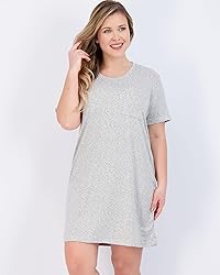 Real Essentials Womens Short Sleeve Nightgown