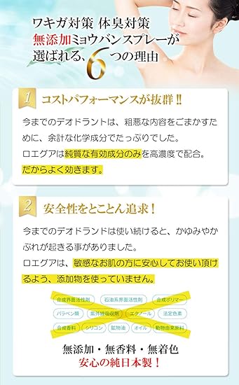 Amazon ロエグア 無添加 ミョウバンスプレー ワキガ 脇汗 デオドラントローション 制汗剤 日本製 Roegua ロエグア デオドラント 制汗剤 通販