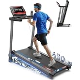 CIIHI Treadmill with Auto Incline - 450 LBS Capacity Heavy Duty Treadmil | 47.2"x18.1" Extra Long Belt, 0.5-10 MPH, 15% Auto Incline, Soft Drop Folding, APP &amp; Speaker, Treadmill for Home Gym