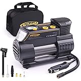 AUTLEAD C2 Tire Inflator Air Compressor Pump 12V DC Portable Multifunctional Tire Pump with Digital Gauge for Car Bike Tires 