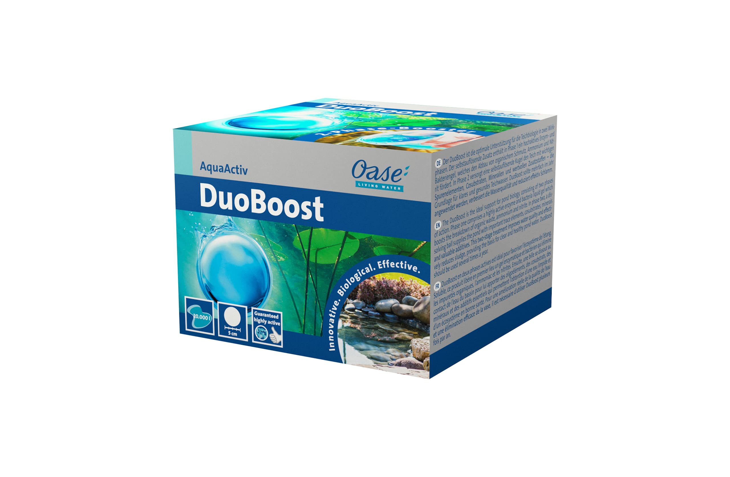 Oase 78110 DuoBoost 5 cm 250 ml - Enzyme and Bacterial Gel Ball, Breakdown of Pollutants, Supply with Additives