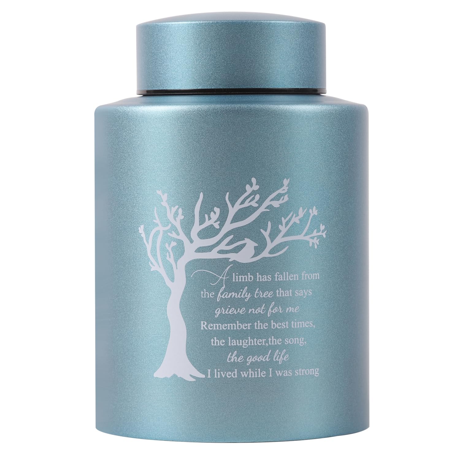 Tree of Life Medium Urns for Human Ashes, Angel Wings Small Keepsake Urns (Blue Tree of Life)