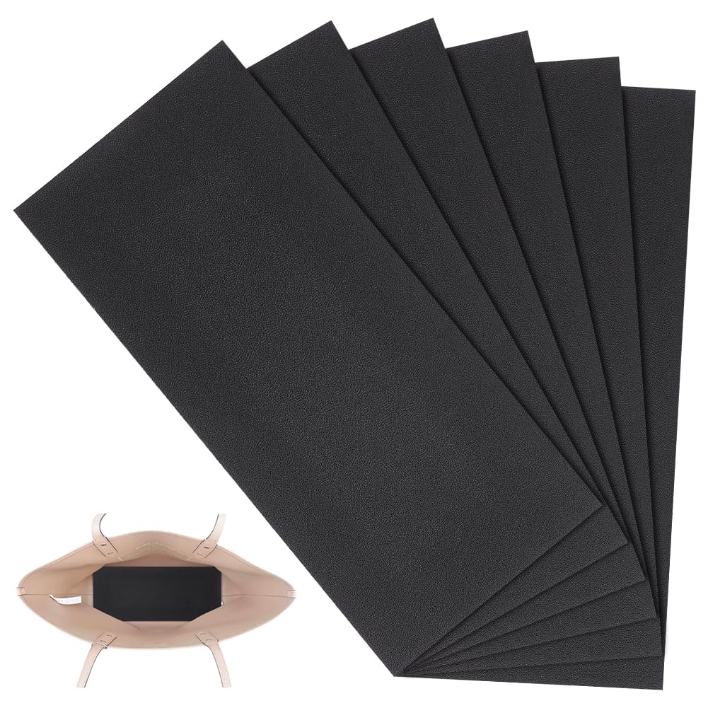 PH PandaHall 6pcs Plastic Base Shaper, 11.8 x 5 Inch Long Handbag Purse Bottom Insert Bag Stabilizer Bag Liner Board Black Rectangle Sheet for Handbag Tote Leather Purse Bag Backpack Knitting Bag