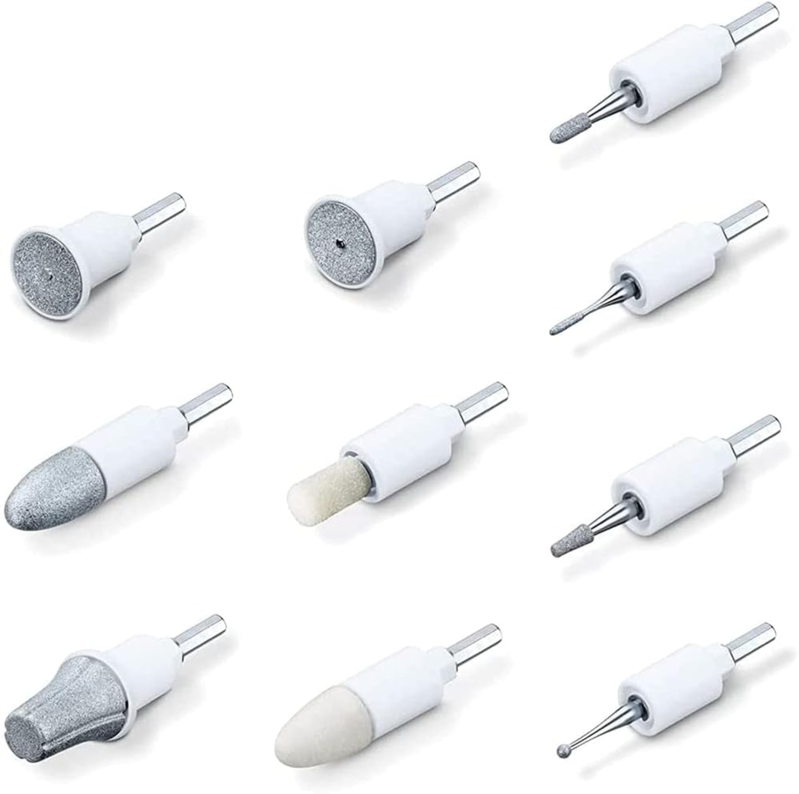 Beurer MP64/MP66 Replacement Set: 10-Piece Sapphire & Felt Attachments for Nail Care on Hands & Feet