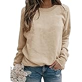 Smile Fish Womens Crewneck Long Raglan Sleeve Sweatshirt Relaxed Fit Pullover Tops