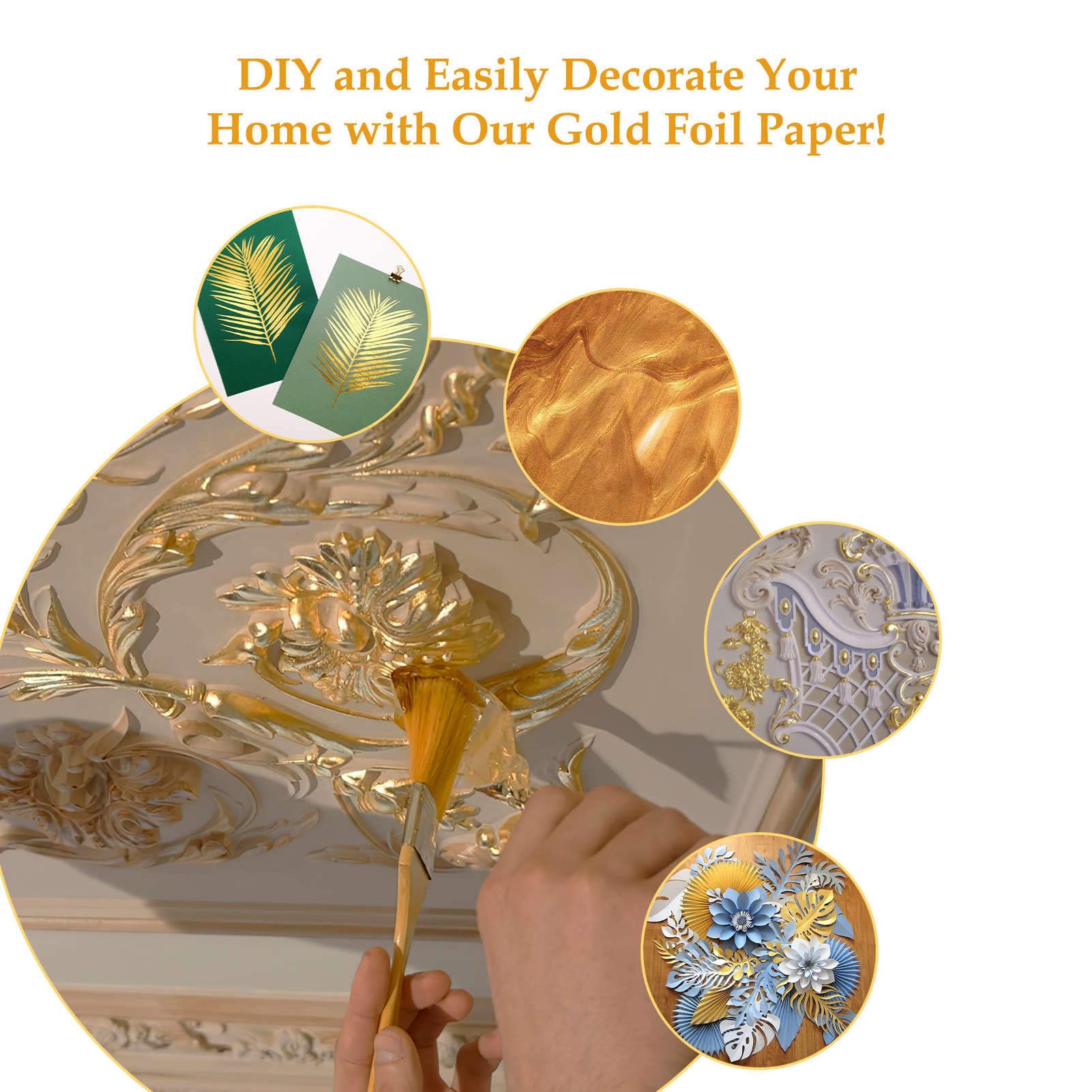 2 Bottles Gold Flakes, Premium Gold Leaf for Craft Art Decoration Perfect for Decorating Cakes Desserts Drinks Ice Cream Sushi