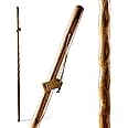 Brazos Handcrafted Wood Walking Stick, Twisted Oak, Backpacker Style Handle, for Men & Women, Made in The USA