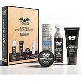 Tattoo Aftercare Kit 4-Piece Set - Tattoo Balm, Soothing Gel, Cleansing Foam & Tattoo Wrap, All Stages Care with Natural Ingredients, Recommended by Tattoo Artists for New Old Ink