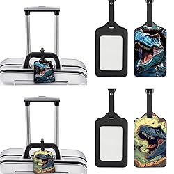 AFPANQZ Travel Luggage Cases Tags with Rubber Strap