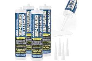 PAULINN Self Leveling Lap Sealant White, RV Roof Sealant for Camper Repair, RV Caulking, Rubber Roof EPDM, Flexible, UV & Wat