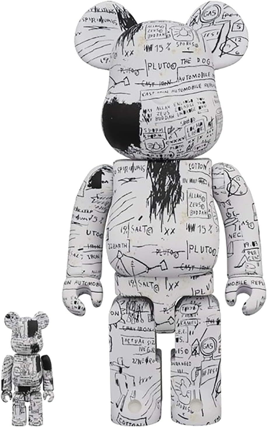 Medicom Jean-Michel Basquiat No. 3 100% & 400% Bearbrick 2 Pack
