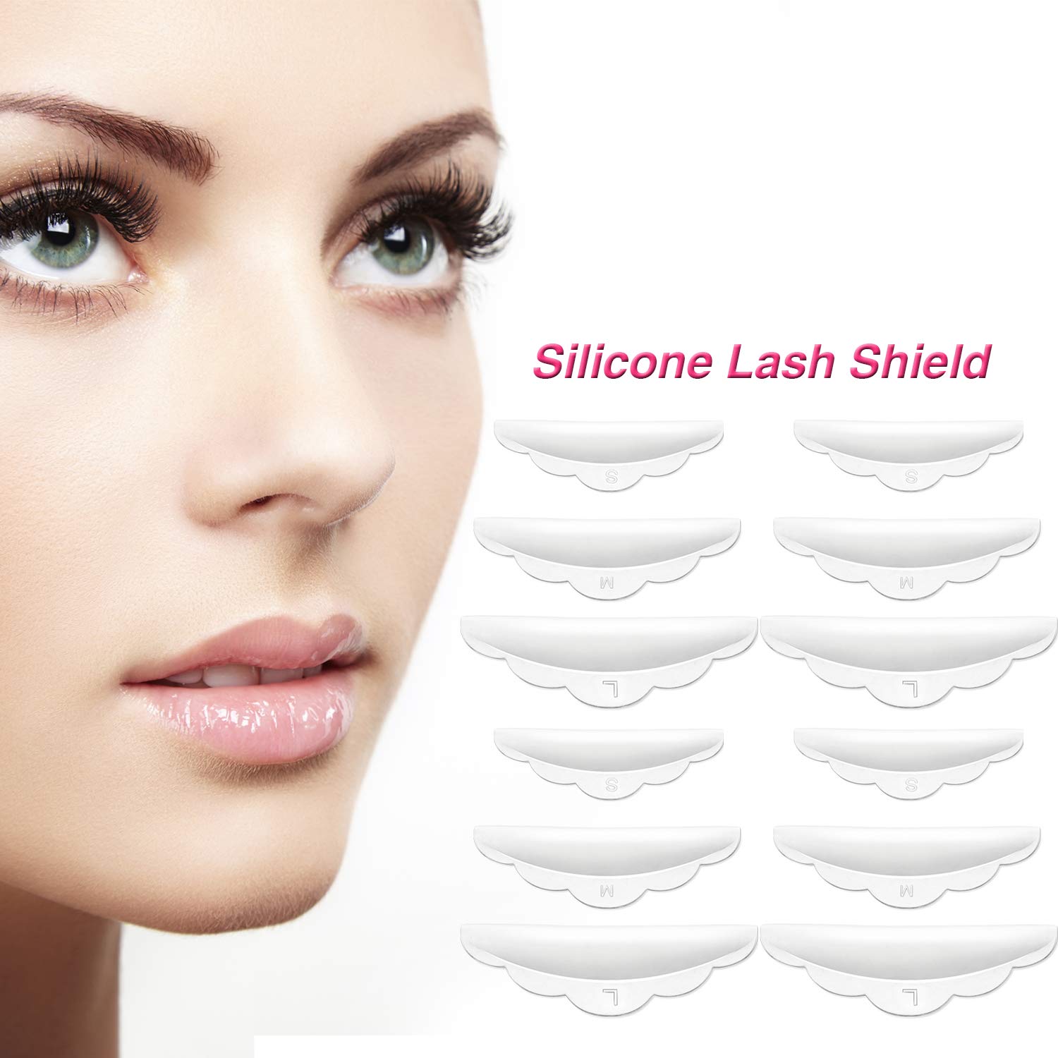 Zhanmai Silicone Eyelash Perming Tool Set, include 6 Pairs Eyelash Perming Curler Silicone Pad and Lash Y Brush, 13 Pieces Totally : Beauty