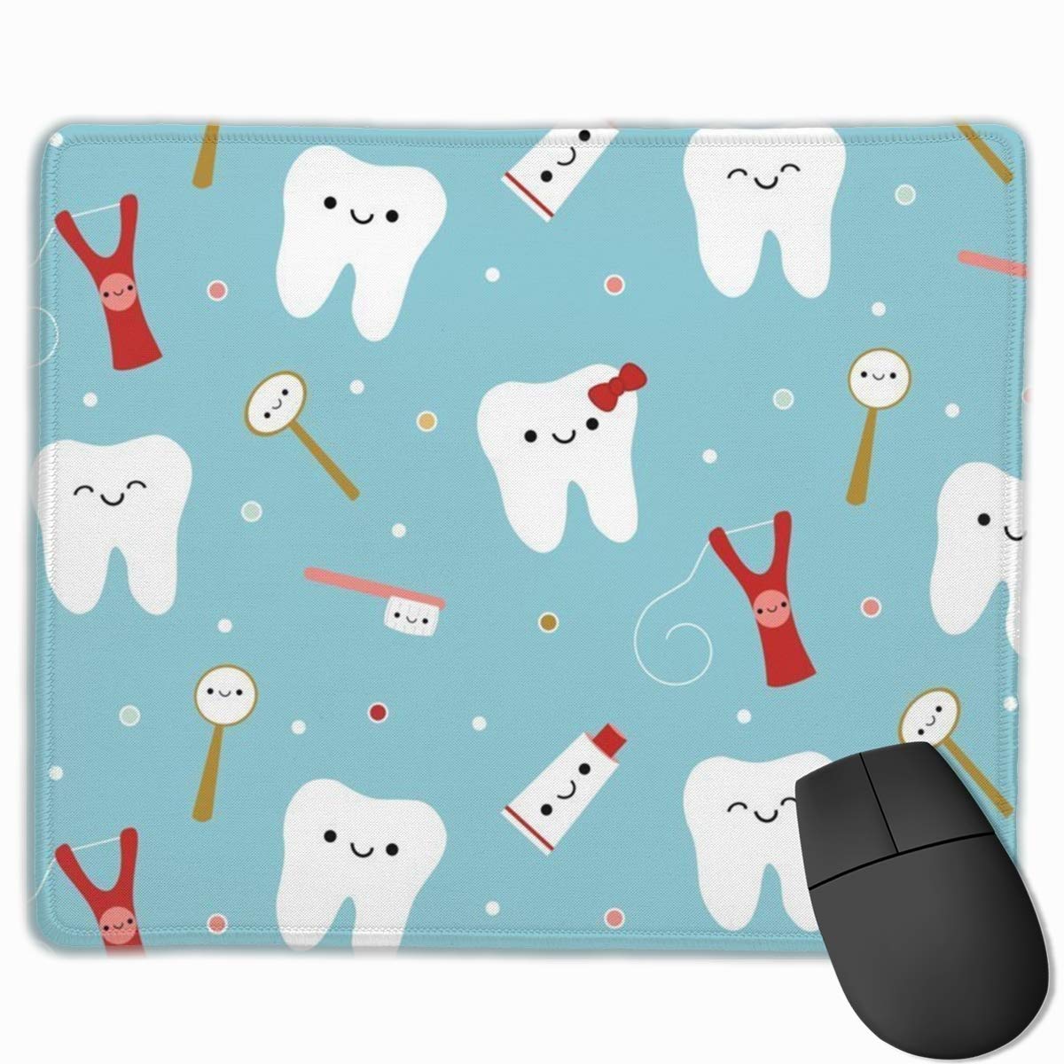 Yanteng Mouse Pads Dental Fabric Happy Teeth Mouse Pad