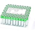 Atsuhut Vacutainer Blood Collection Tubes Lab Vacuum Blood Collecting Tube for Pet Animals Veterinary Lab Supplies 100 Pcs Wrap Packaging (Heparin Tube, 5ml)