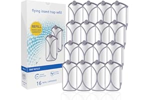 LONYEON 16-Pack Refill Traps Cartridge Compatible with ZEVO M364 and Max,Replacement Cartridges Fit Plug-in Light Trap Refills