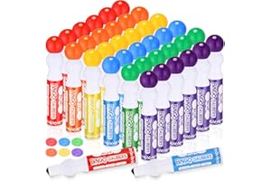 Crtiin 36 Pack Mixed Colors Set of Bingo Daubers Dot Markers Bingo Supplies in 6 Colors Art Markers Paint Craft Ideal for Art and Crafts Painting Supplies Drawing Coloring Class Gift